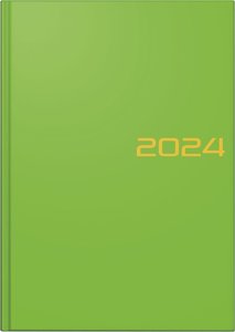 Tageskalender, Buchkalender, 2024, Modell 795, Balacron-Einband, hellgrün