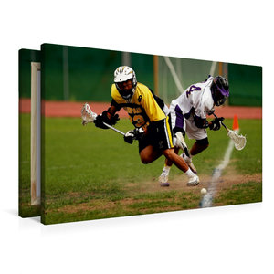 Premium Textil-Leinwand 90 cm x 60 cm quer Ballkampf - Teamsport Lacrosse