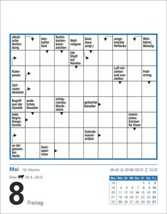 Kreuzworträtsel Tagesabreißkalender 2026