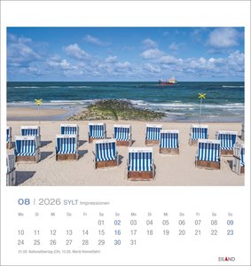 Sylt Impressionen Postkartenkalender 2026