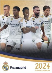 Real Madrid FC Posterkalender 2024. Fußball-Wandkalender mit den besten Momenten der Spieler von Real Madrid. 29,7 x 42 cm. Hochformat.