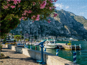 CALVENDO Puzzle GARDASEE Hafen und Uferpromenade in Limone sul Garda 1000 Teile Puzzle quer