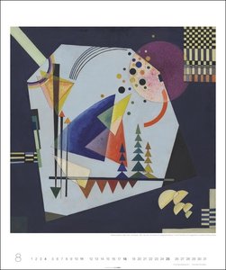 Wassily Kandinsky Edition Kalender 2024. Kunstvoller Wand-Kalender mit abstrakten Kunstwerken im Bauhaus-Stil. Großer Kunst-Kalender 2024 im Hochformat. 46x55 cm.