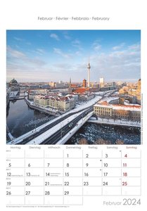 Berlin & Brandenburg 2024 - Bild-Kalender 23,7x34 cm - Regional-Kalender - Wandkalender - mit Platz für Notizen - Alpha Edition