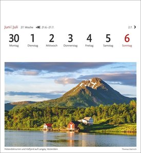 Norwegen Sehnsuchtskalender 2025 - Wochenkalender mit 53 Postkarten