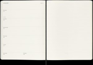 Moleskine 18 Monate Wochen Notizkalender 2024/2025, XL