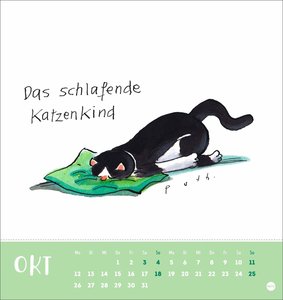 Puth Yoga für die Katz Postkartenkalender 2026