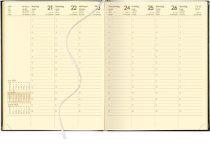 Wochenbuch anthrazit 2025 - Bürokalender 21x26,5 cm - 1 Woche auf 2 Seiten - mit Eckperforation und Fadensiegelung - Notizbuch - 728-0021