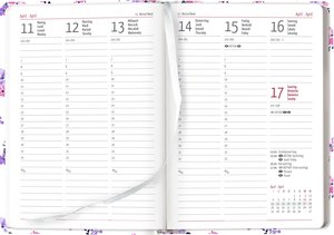 Ladytimer Midi Flowers 2024 - Taschen-Kalender 12x17 cm - Blumen - mit Mattfolie - Notiz-Buch - Weekly - 192 Seiten - Alpha Edition