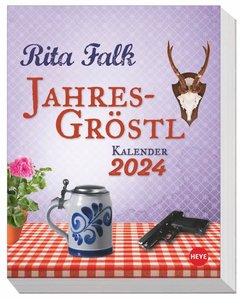 Rita Falk Jahres-Gröstl Tagesabreißkalender 2024. Abreiß-Kalender für alle Eberhofer-Fans. Tischkalender 2024 mit lustigen Zitaten und Rezepten aus der Krimiserie. Auch zum Aufhängen.