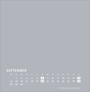 Premium-Bastelkalender silbergrau groß 2026