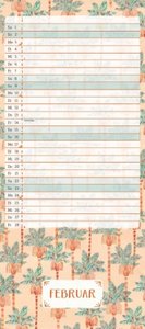 All About Orange 2025 – Planer mit variabler Spaltenzahl – Modernes Pattern-Design – Format 22 x 49,5 cm