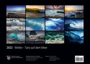 Wellen - Tanz auf dem Meer 2022 - Black Edition - Timokrates Kalender, Wandkalender, Bildkalender - DIN A3 (42 x 30 cm)