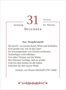 Mit deutschen Gedichten durch das Jahr 2022 Tagesabreißkalender