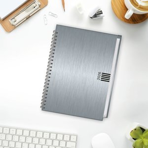 Wochen-Cheftimer A5, Alu silber 2026