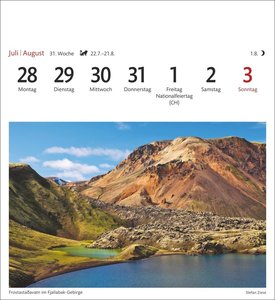 Island Sehnsuchtskalender 2025 - Wochenkalender mit 53 Postkarten