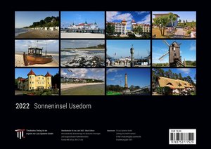Sonneninsel Usedom 2022 - Black Edition - Timokrates Kalender, Wandkalender, Bildkalender - DIN A4 (ca. 30 x 21 cm)