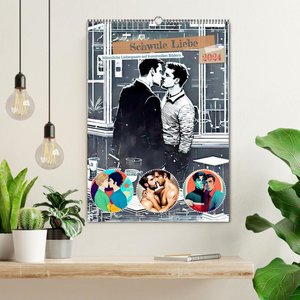 Schwule Liebe (Wandkalender 2024 DIN A2 hoch), CALVENDO Monatskalender