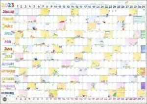 Gabi Kohwagner: Mein Posterplaner 2023. Praktischer Wandplaner-Kalender mit fröhlichem Design der Münchner Grafikerin. Immer den Überblick mit dem Wand-Terminplaner 2023.