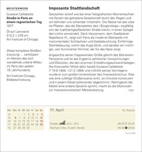 Kunst Tagesabreißkalender 2026 - Kulturkalender - Künstler, Werke, Museen