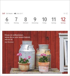 Momente des Glücks Postkartenkalender 2026 - Wochenkalender mit Zitaten, mit 53 Postkarten