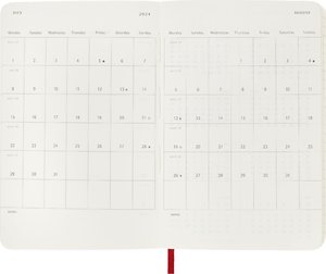 Moleskine 12 Monate Wochen Notizkalender 2024, Pocket/A6, Scharlachrot