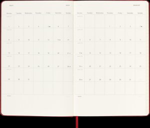 Moleskine 12 Monate Wochen Notizkalender 2024, Large/A5, Scharlachrot