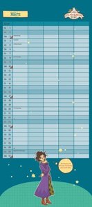 Schule der magischen Tiere Familienkalender 2025 - Wandkalender - Familienplaner mit 5 Spalten - Format 22 x 49,5 cm
