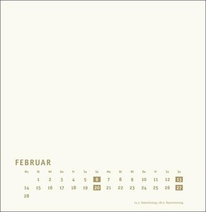 Bastelkalender gold groß 2022