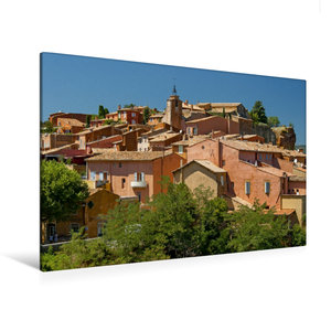 Premium Textil-Leinwand 120 cm x 80 cm quer Roussillon ? die Ockerstadt der Provence