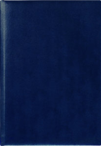 Buchkalender blau 2025 - Bürokalender 14,5x21 cm - 7 Tage auf 6 Seiten - wattierter Kunststoffeinband - Stundeneinteilung 7 - 19 Uhr - 873-0015