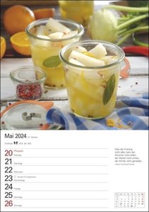 Küchenkalender Wochenplaner 2024. Hochwertiger Wandkalender mit 53 ästhetischen Food-Fotos. Praktischer Termin-Kalender für die Küche. 25 x 35,5 cm. Hochformat