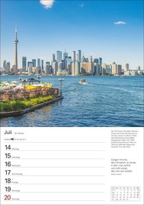 Kanada Wochenplaner 2025 - 53 Blatt mit Zitaten und Wochenchronik