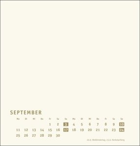 Bastelkalender 2023 Premium gold mittel. Blanko-Kalender zum Basteln mit Spiralbindung und Monatskalendarium. Foto- und Bastelkalender 2023.