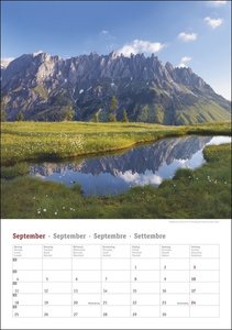Alpen Kalender 2023. Beeindruckender Fotokalender mit traumhaften Alpenaufnahmen und viel Platz für Notizen und Termine. Jahres-Wandkalender 2023.