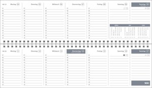 times&more Grün Wochenquerplaner 2026