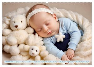 Schlummernde Babys (hochwertiger Premium Wandkalender 2025 DIN A2 quer), Kunstdruck in Hochglanz