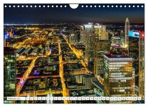 Frankfurt am Main - at night (Wandkalender 2024 DIN A4 quer), CALVENDO Monatskalender