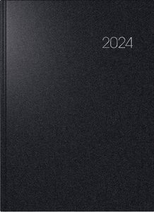 Tageskalender, Buchkalender, 2024, Modell 787, Balacron-Einband, schwarz