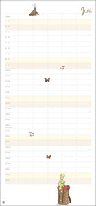 Der Kleine Prinz Familienplaner 2024. Familienkalender mit Motiven aus dem Kinderbuch-Klassiker. Wand-Kalender mit 5 Spalten. Terminkalender für Familien