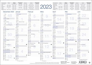 Tafelkalender A4 2023. Praktischer Jahresplaner für den Schreibtisch oder an der Wand. Terminkalender mit Vorder- und Rückseite. Jahreskalender zum Eintragen