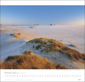 Die Insel Sylt Kalender 2024 von Hans Jessel. Wandkalender XL mit den schönsten Fotos des bekannten Inselfotografen. Großer Wandkalender mit traumhaften Landschaftsfotos.