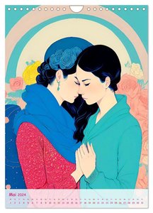 Lesbische Liebe (Wandkalender 2024 DIN A4 hoch), CALVENDO Monatskalender