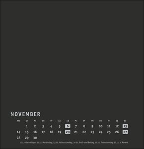 Bastelkalender schwarz groß 2022