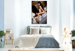 Premium Textil-Leinwand 80 cm x 120 cm  hoch Ein Motiv aus dem Kalender Erotik - Reizvolle Rundungen