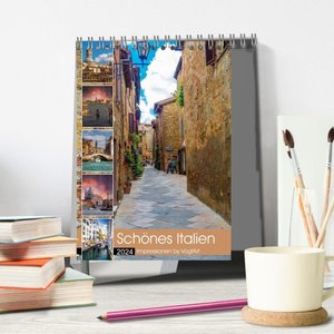 Schönes Italien. Impressionen by VogtArt (Tischkalender 2024 DIN A5 hoch), CALVENDO Monatskalender