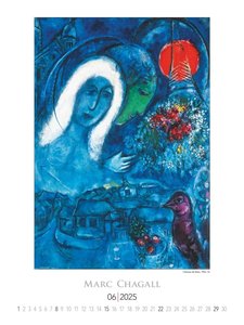 Marc Chagall 2025 - Bild-Kalender 42x56 cm - Kunst-Kalender - 5-Farbdruck - Wand-Kalender - Malerei - Alpha Edition