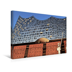 Premium Textil-Leinwand 45 cm x 30 cm quer Elbphilharmonie Aussichtsterrasse und Fassade