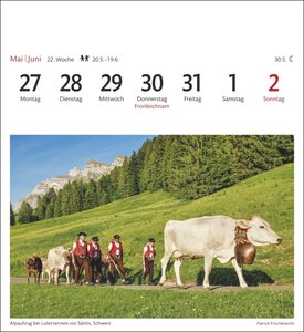 Alpen Sehnsuchtskalender 2024. 53 Postkarten in einem Fotokalender für Bergfreunde. Beeindruckende Panoramen in einem Kalender zum Aufstellen