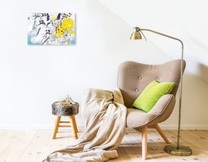 Premium Textil-Leinwand 45 cm x 30 cm quer Ein Motiv aus dem Kalender Die Geschichte von Kater Leo, dem Flederkater
